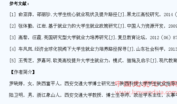 地方高校大学生“就业力”与用人单位需求差异研究