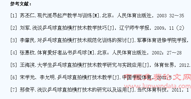对提高乒乓球专项学生直拍横打技术教学方法的研究