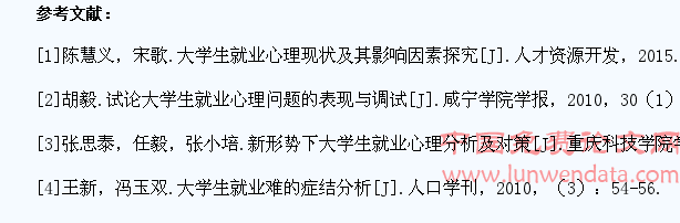 大学生就业心理现状及其影响因素研究