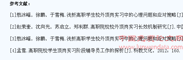 高职学生校外顶岗实习中辅导员工作的探索