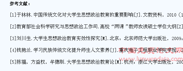 中国传统文化与大学生思想政治教育融合研究