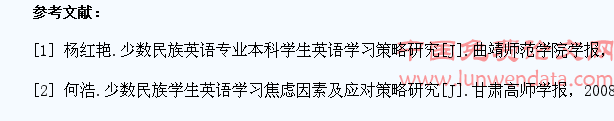 浅析高职少数民族学生英语学习策略