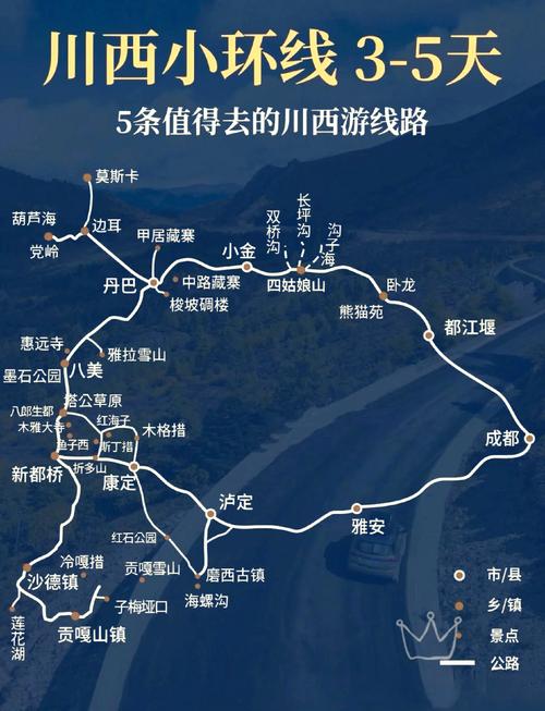 秋季小环线：探秘川西北秘境（西北小环线经典路线图）