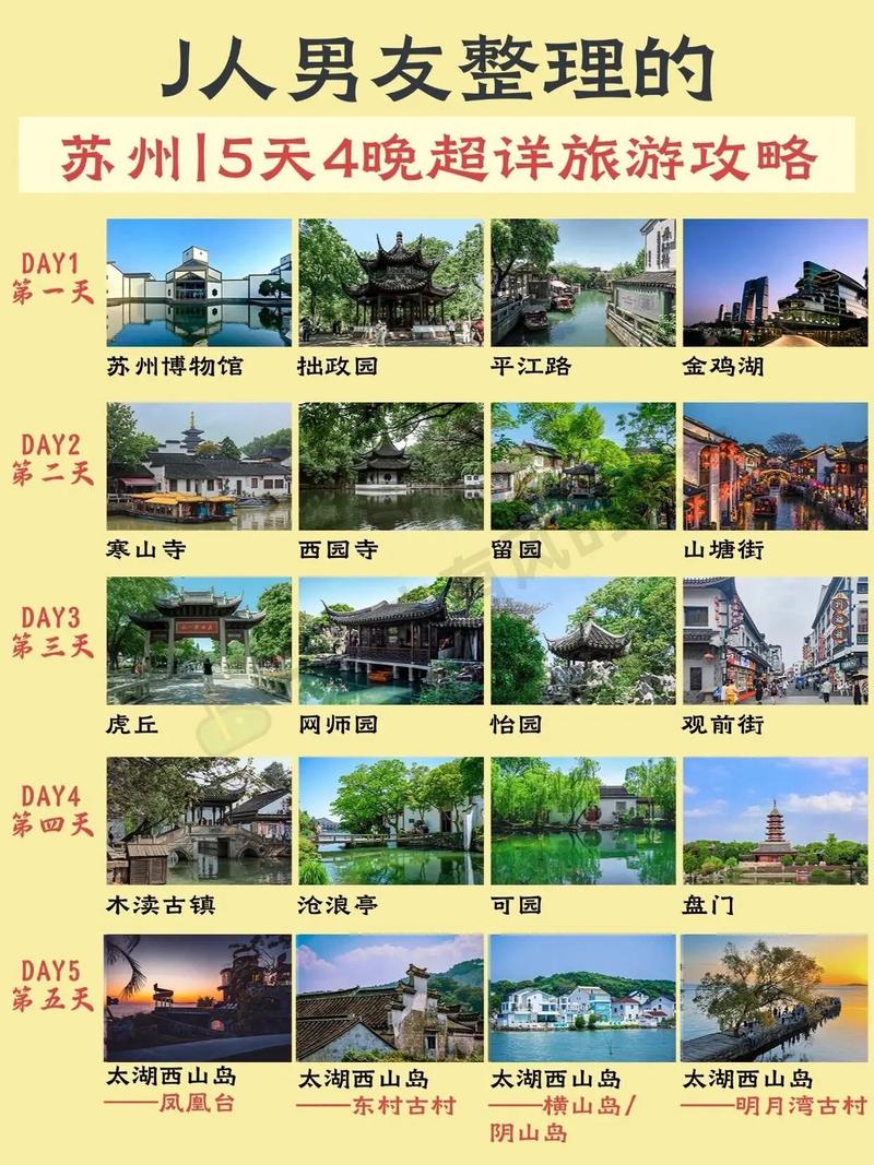 去苏州旅游5天报价(去苏州旅游5天报价多少)