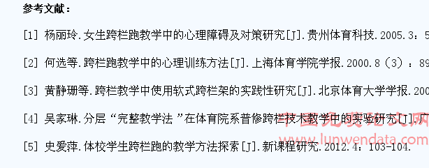 普通高校女大学生恐栏心理原因调查分析与对策